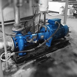 Replacing Obsolete Brewery Pumps and Reducing Water Consumption 1 A TCHM mechanically sealed centrifugal pump, modified to fit within a customer's existing pipework arrangement.