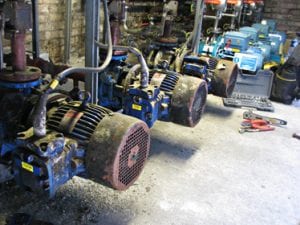 The new mag drive pumps being lined up to replace the old mechanical seal pumps at Alcohols Ltd
