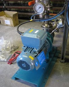 one of the ETS pumps and motors installed in the voc project