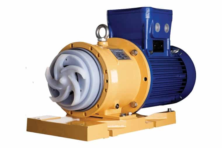 PFA Lined solids handling mag drive pump by CDR Pumps (UK) Ltd