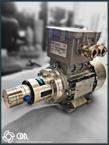 Resolving Thermal Oil Pumping Problems with Correctly Specified Gear Pumps 1 A gear pump from CDR Pumps used for a high viscosity thermal oil application.