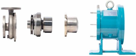 Open stripped down centrifugal pump