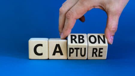 Capture Carbon being speeled in blocks