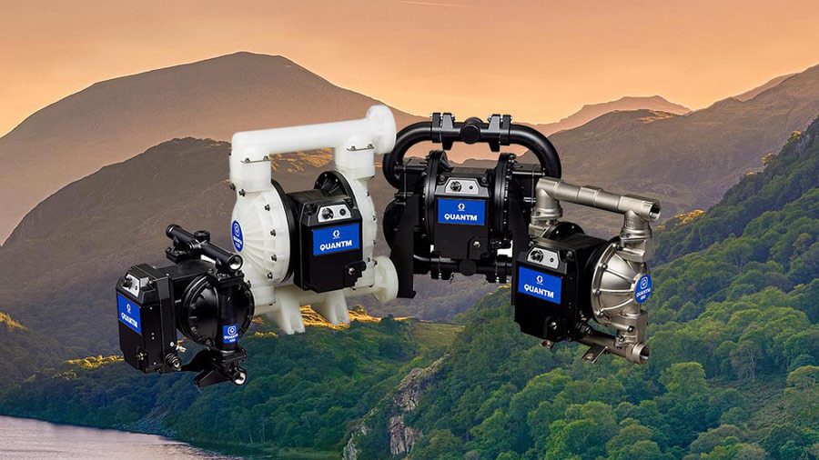 A group of energy efficient QUANTM Electric Diaphragm Pumps