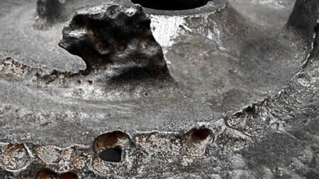 An example of what cavitation does to an impeller. The impeller is pretty beaten up and there are holes in the steel