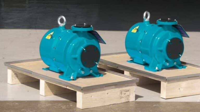 Two ETN lined magnetic drive pumps used in a tanker unloading project