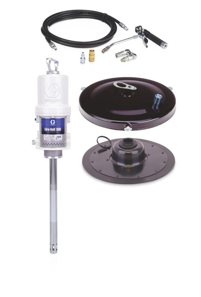 Graco Fire-Ball 300 50:1 11.3 to 23 kg (25 to 50 lb) Grease Pump – Portable Pail Dispenser Package (222069)