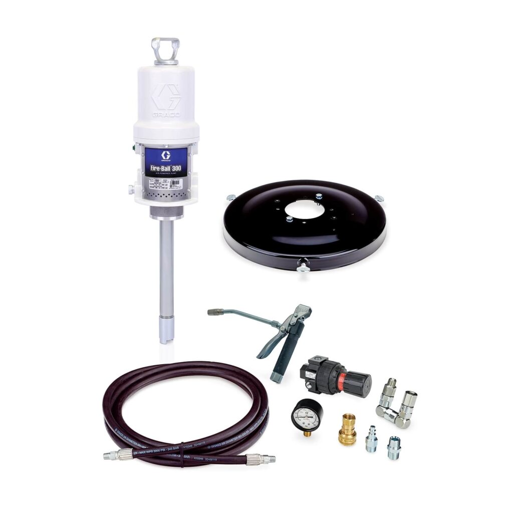 Graco Fire-Ball 300 15:1 Grease Pump Package – Stationary Pail Dispenser (222078)
